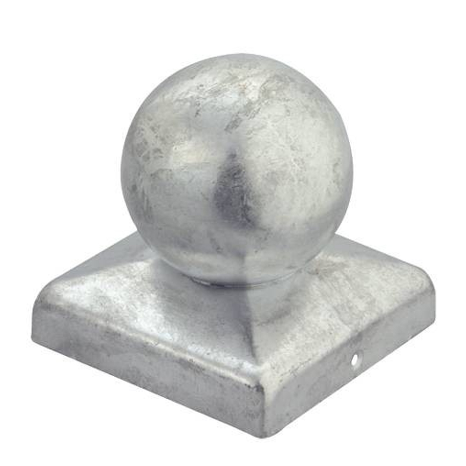 +Fasteners Paalkap bol | 9 x 9 cm | verzinkt