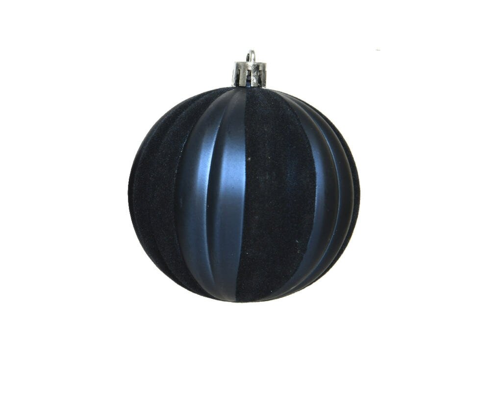 Kerstbal nacht blauw straight 8 cm