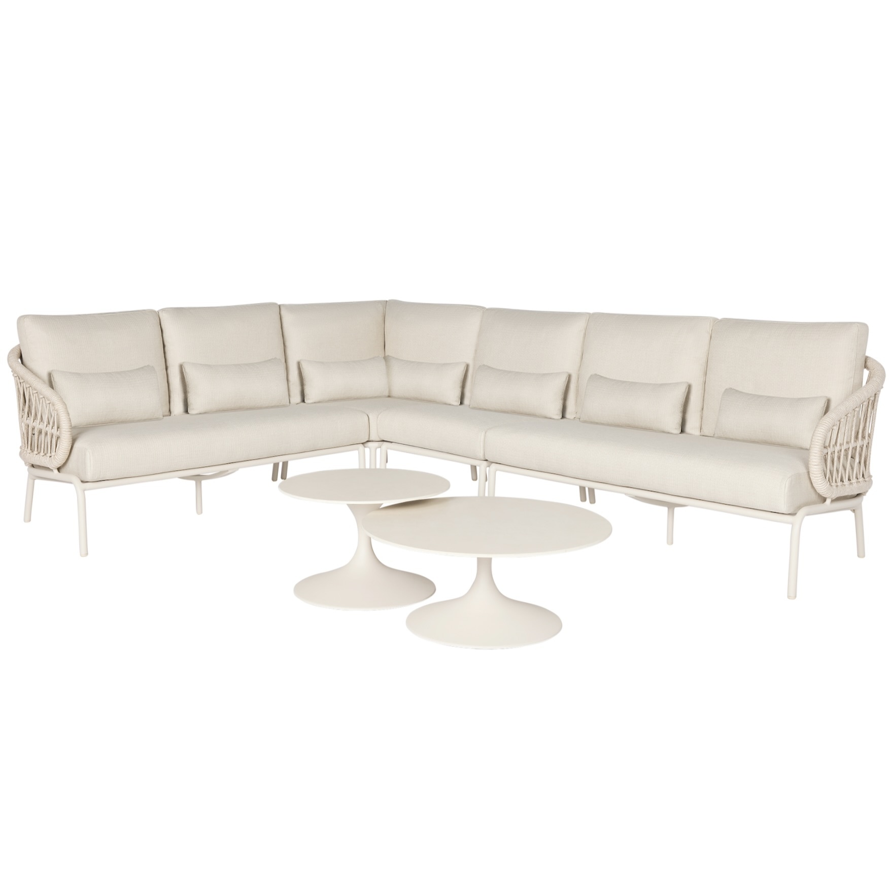 SUNS Tosca hoek loungeset 6 delig camel sand rope