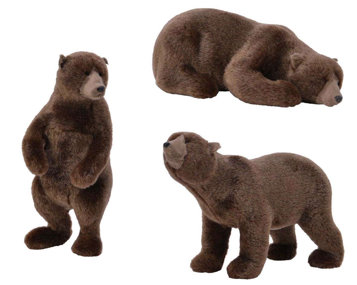 Decoris Beer plastic pluche bruin a3 - 