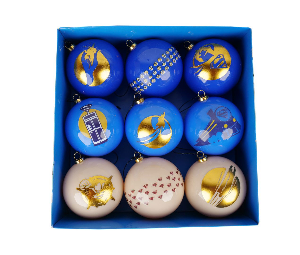 Warner bros Bauble Box 9 Pcs Superman Polyfoam 24x24x8,3 cm - 
