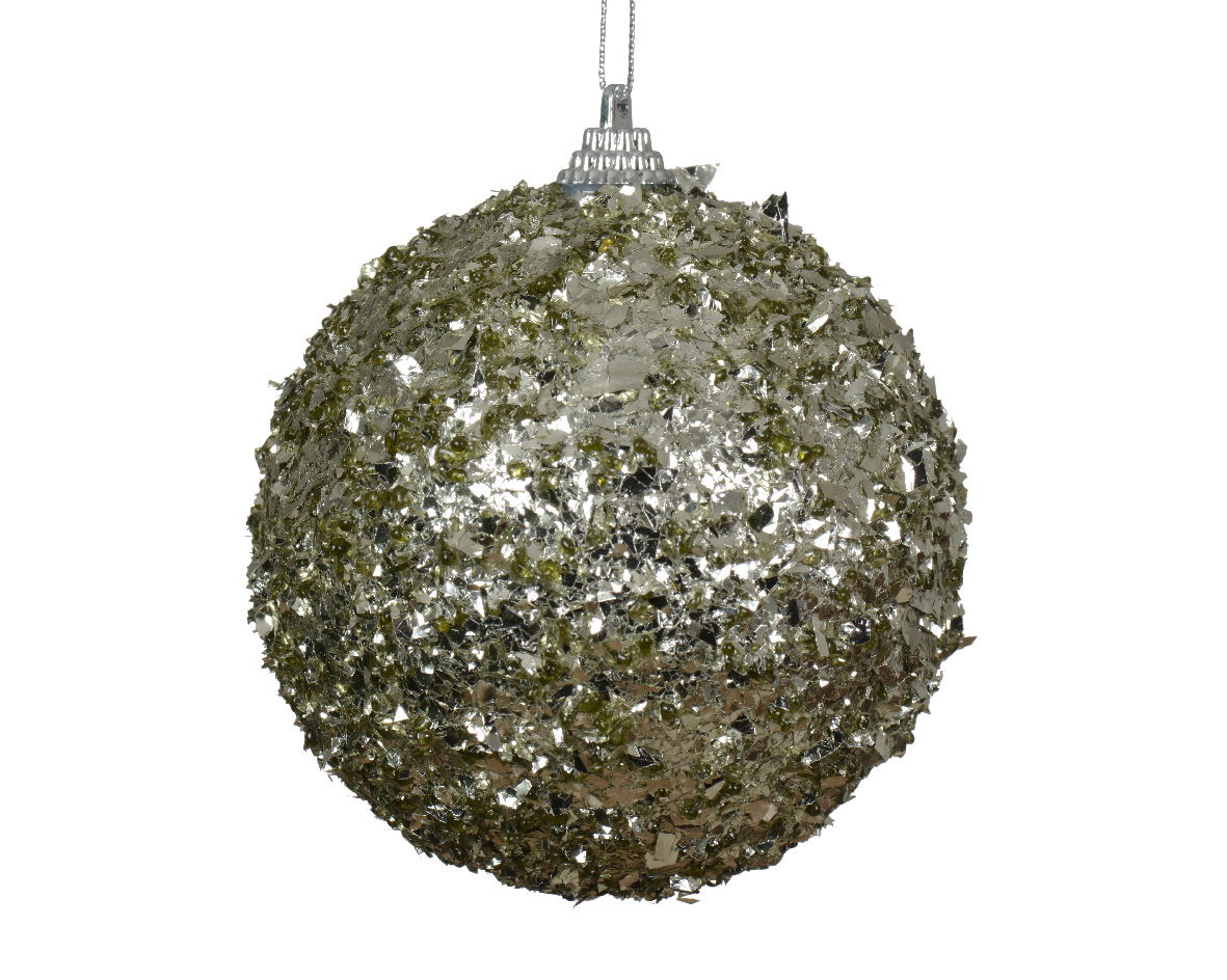 Decoris Kerstbal foam d10 cm rosemarijn X - 