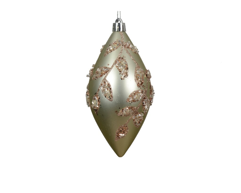 Kerstbal olijf 12 cm groen glans