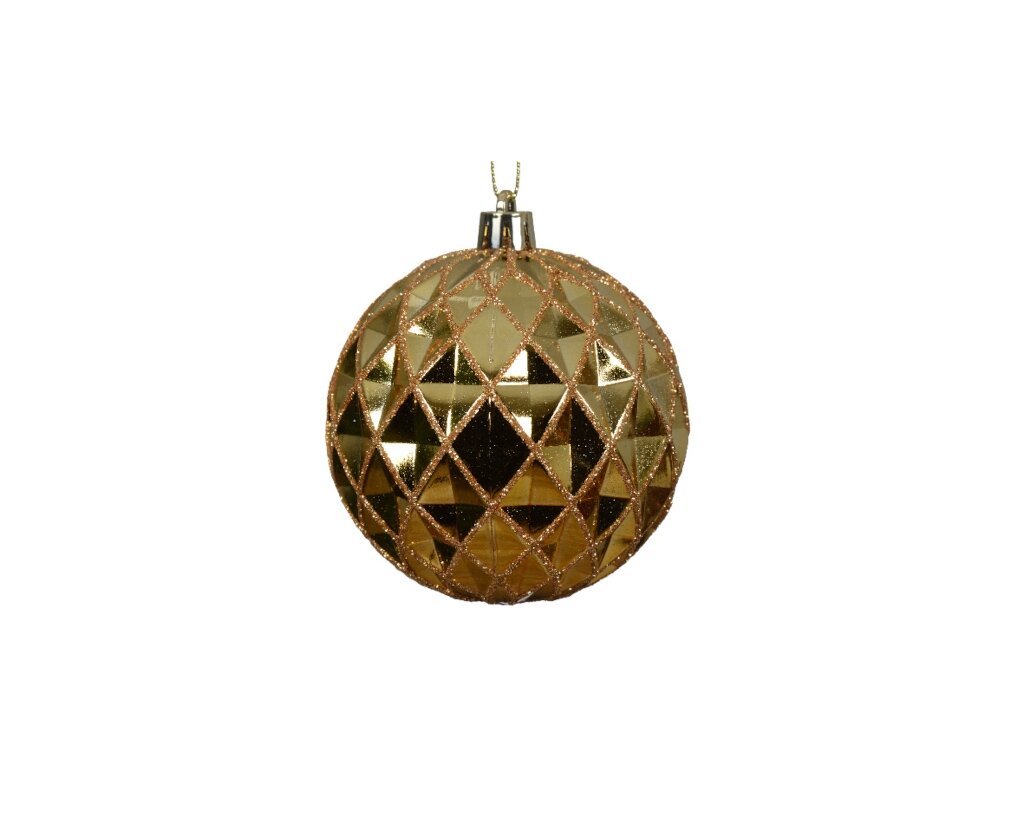 Kerstbal 8 cm goud glans