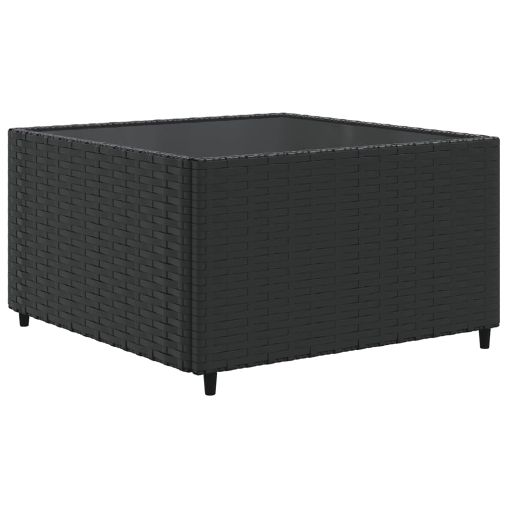 vidaXL 8-delige Loungeset met kussens poly rattan zwart