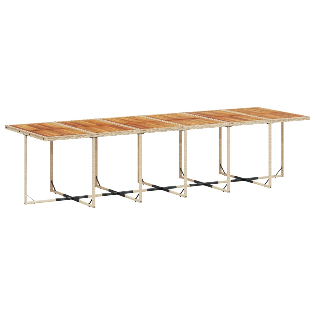 vidaXL 13-delige Tuinset met kussens poly rattan beige