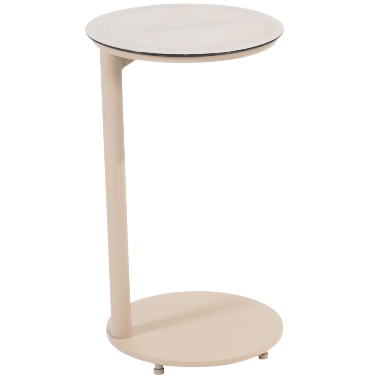 Taste 4SO Vic bijzettafel 30xH50 cm printed ceramic latte 