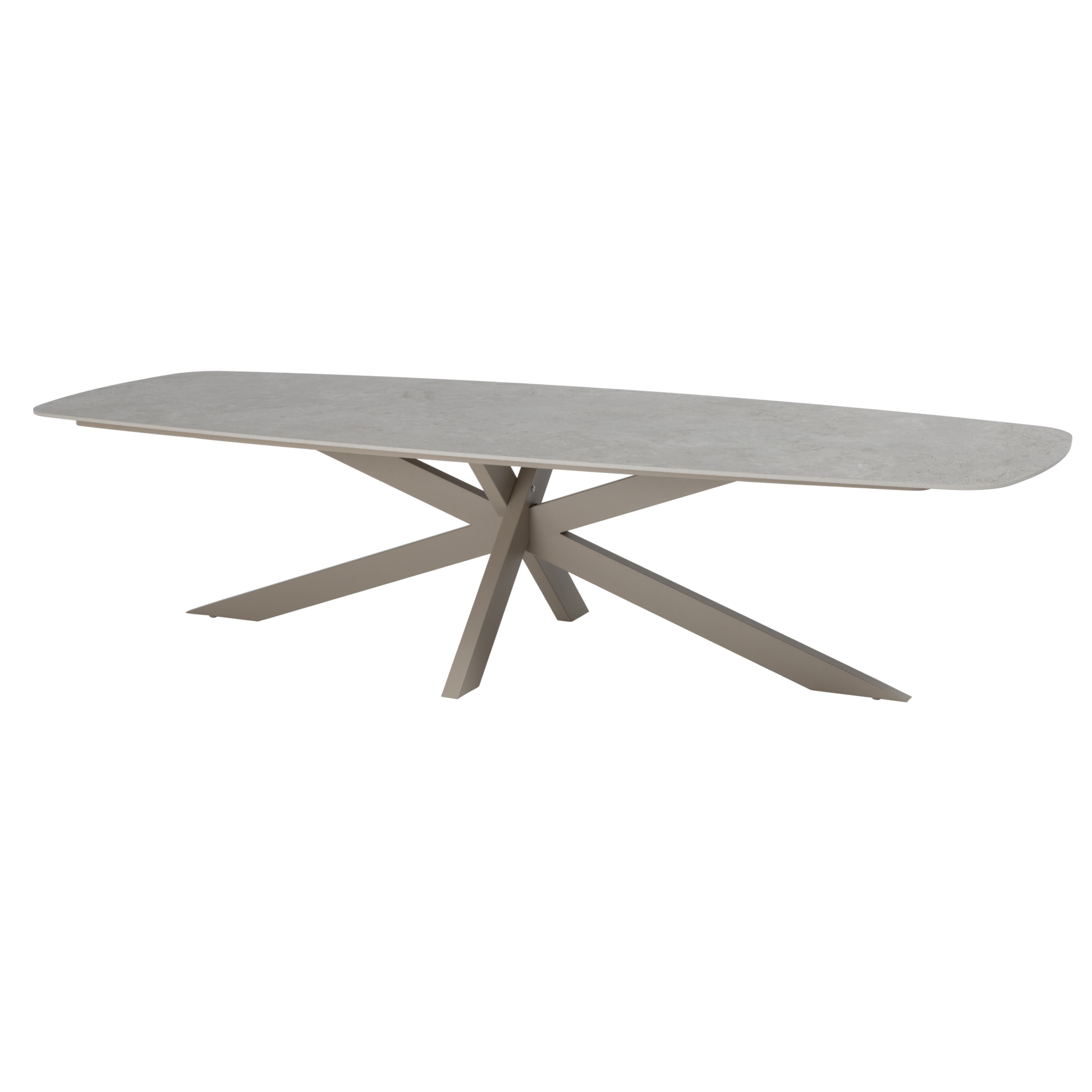 Taste 4SO Prado dining tuintafel 300x110xH75 cm latte met keramisch deens ovaal blad 