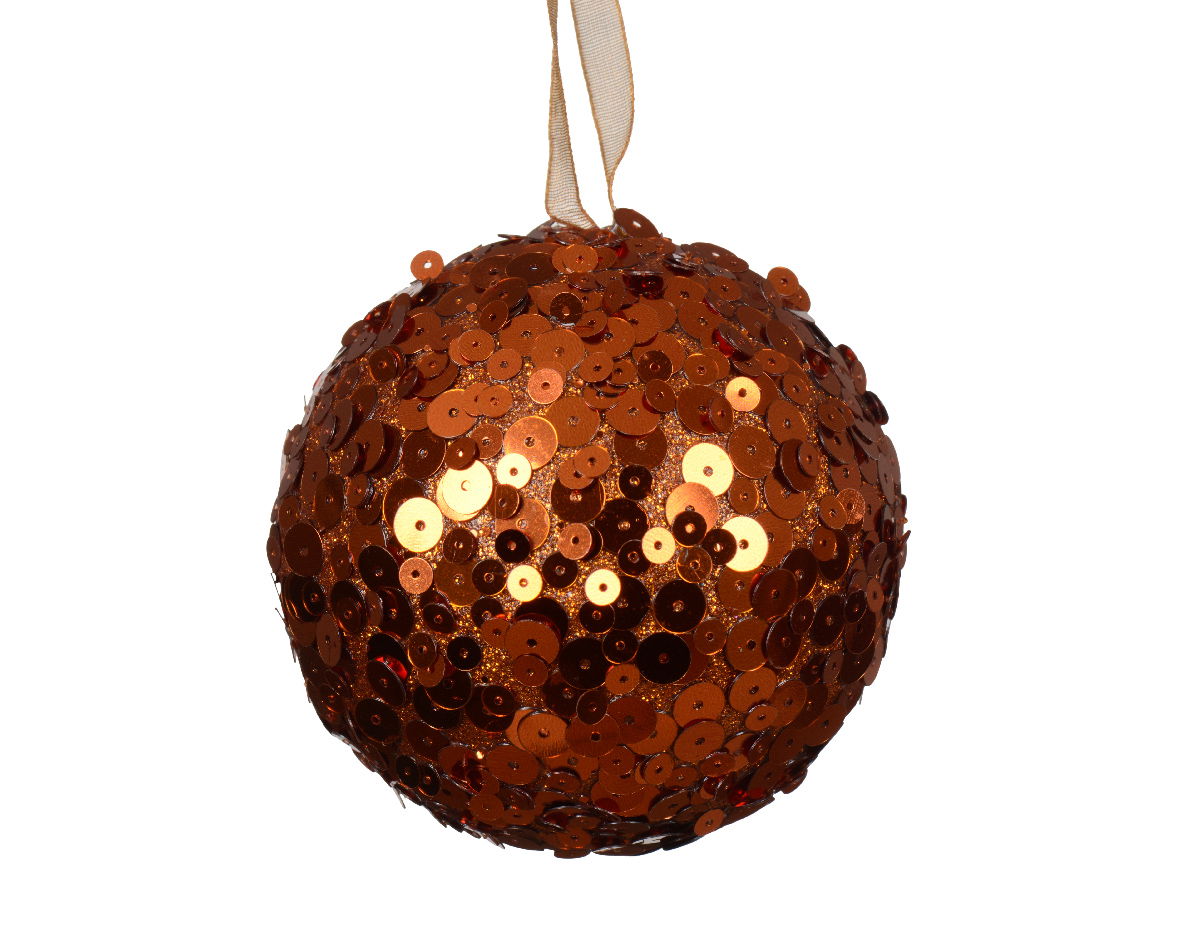 Decoris Kerstbal foam d8 cm warme cider  -