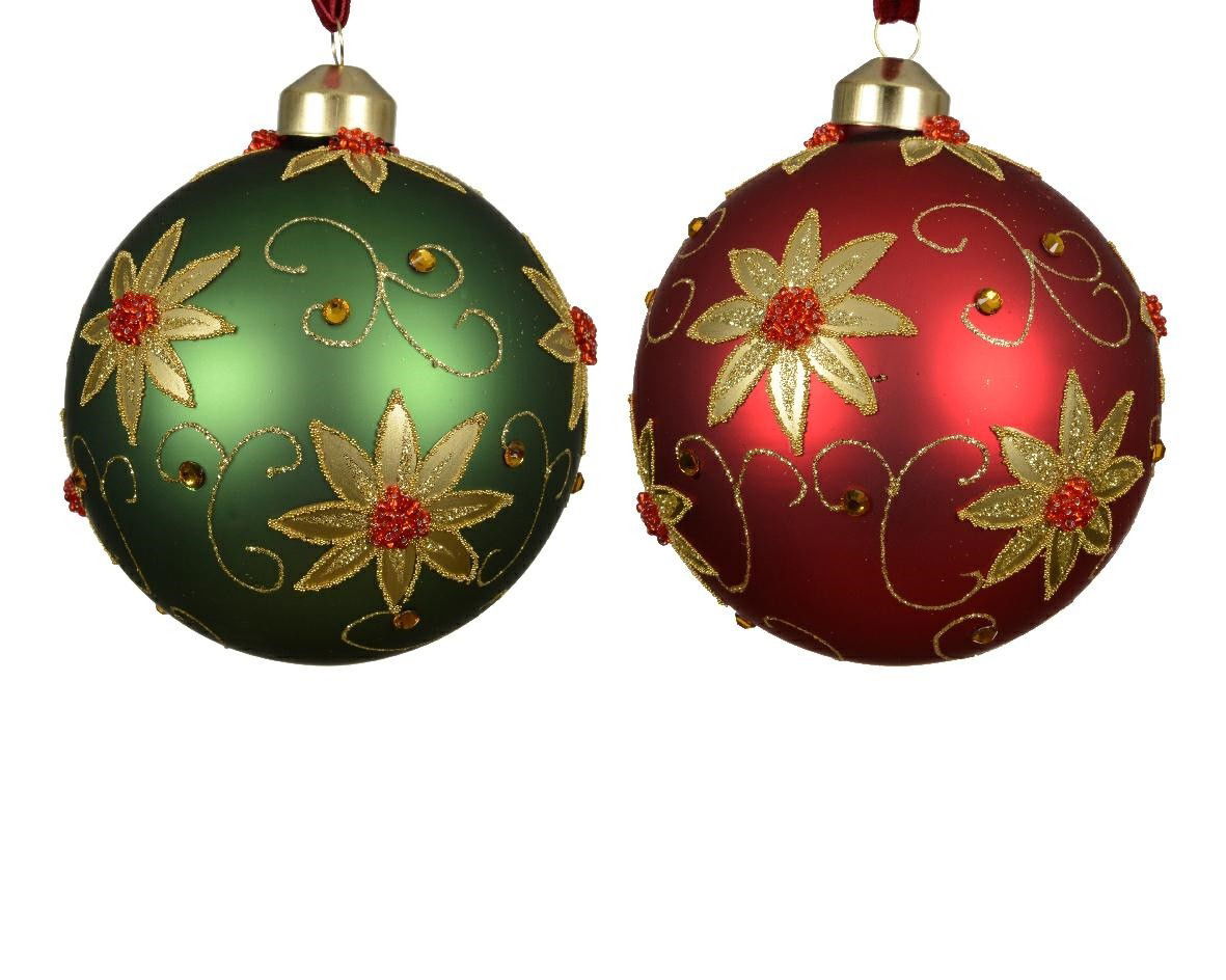 Decoris Kerstbal glas d10 cm a2  - 