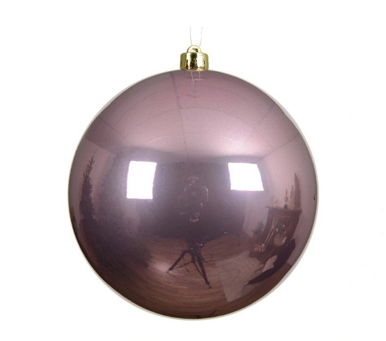 Decoris Kerstbal kunststof d20 cm pink  - 