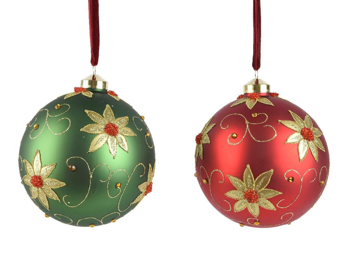 Decoris Kerstbal glas d12 cm a2  -