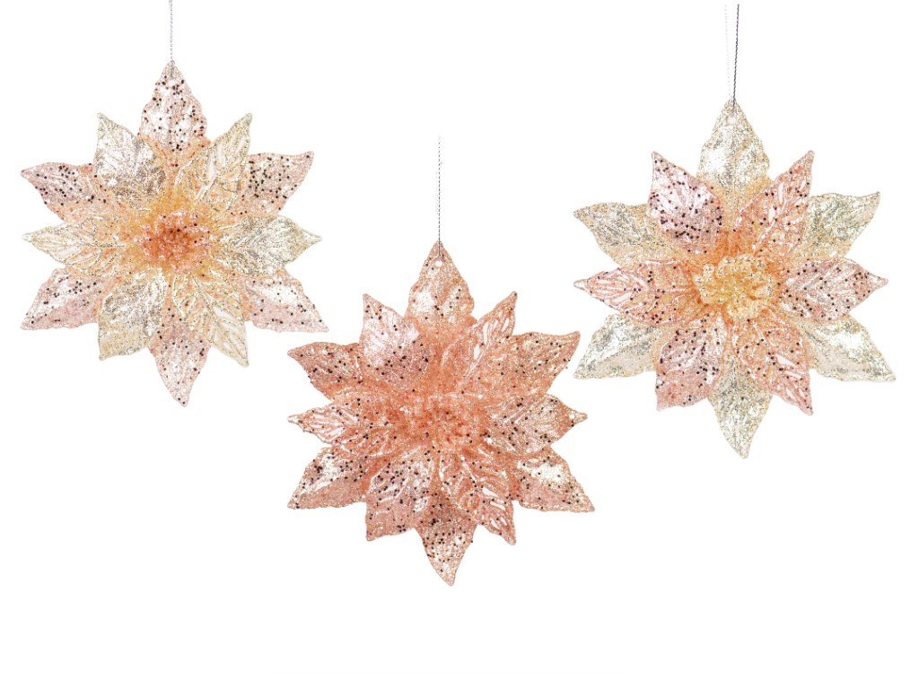 Kurt s adler Ornament plc bloem roze l12 cm Kurt S. Adler -