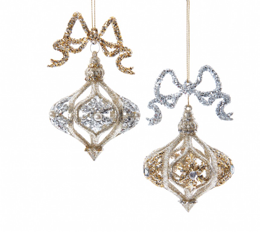 Kurt s adler Ornament plc goud/zilver l11 cm Kurt S. Adler -