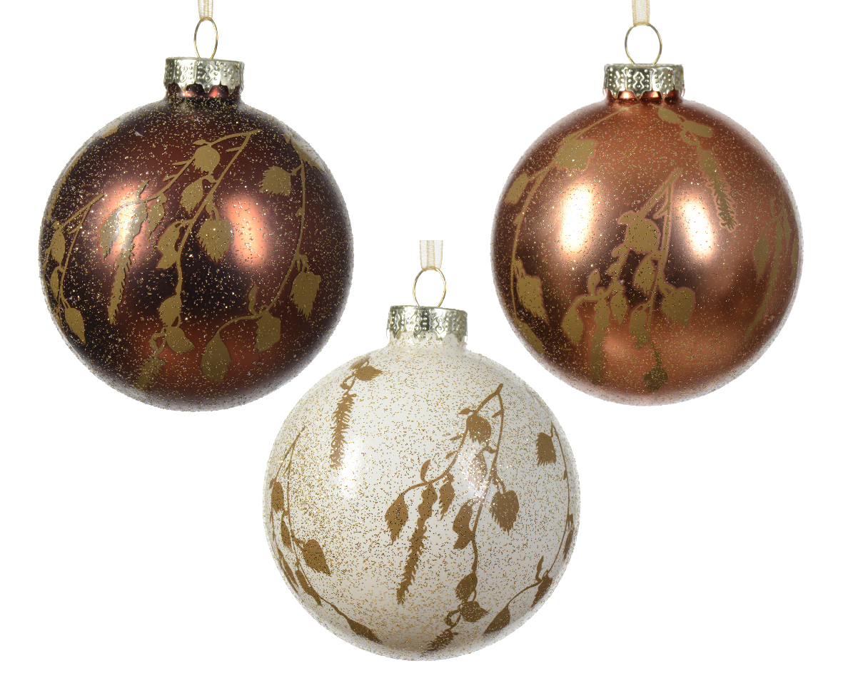 Decoris Kerstbal glas d8 cm a3 CLXXIII kerst  -