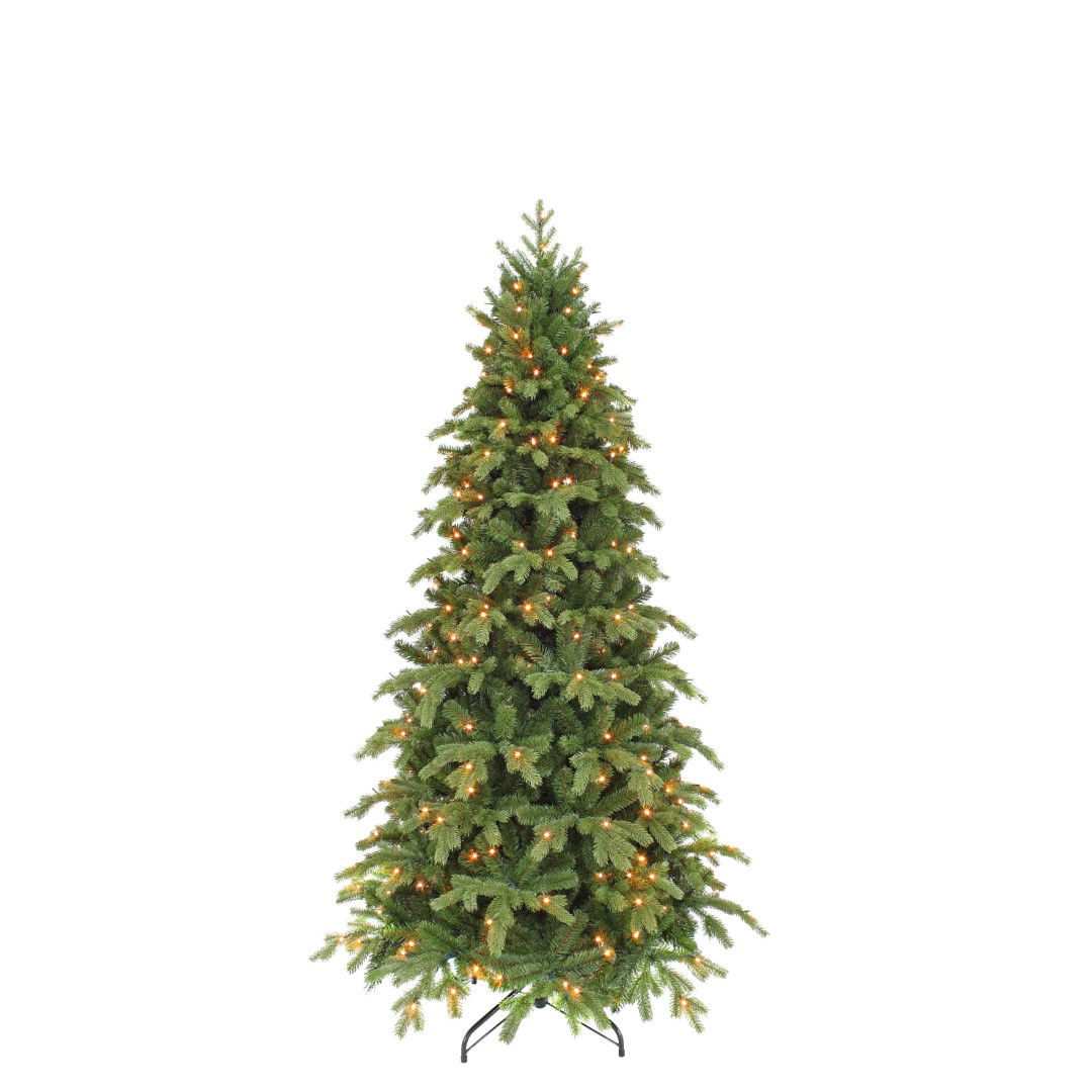 Triumph tree Kunstkerstboom Sherwood slim groen H185 x dia. 107 cm met 168 LED warm wit  -
