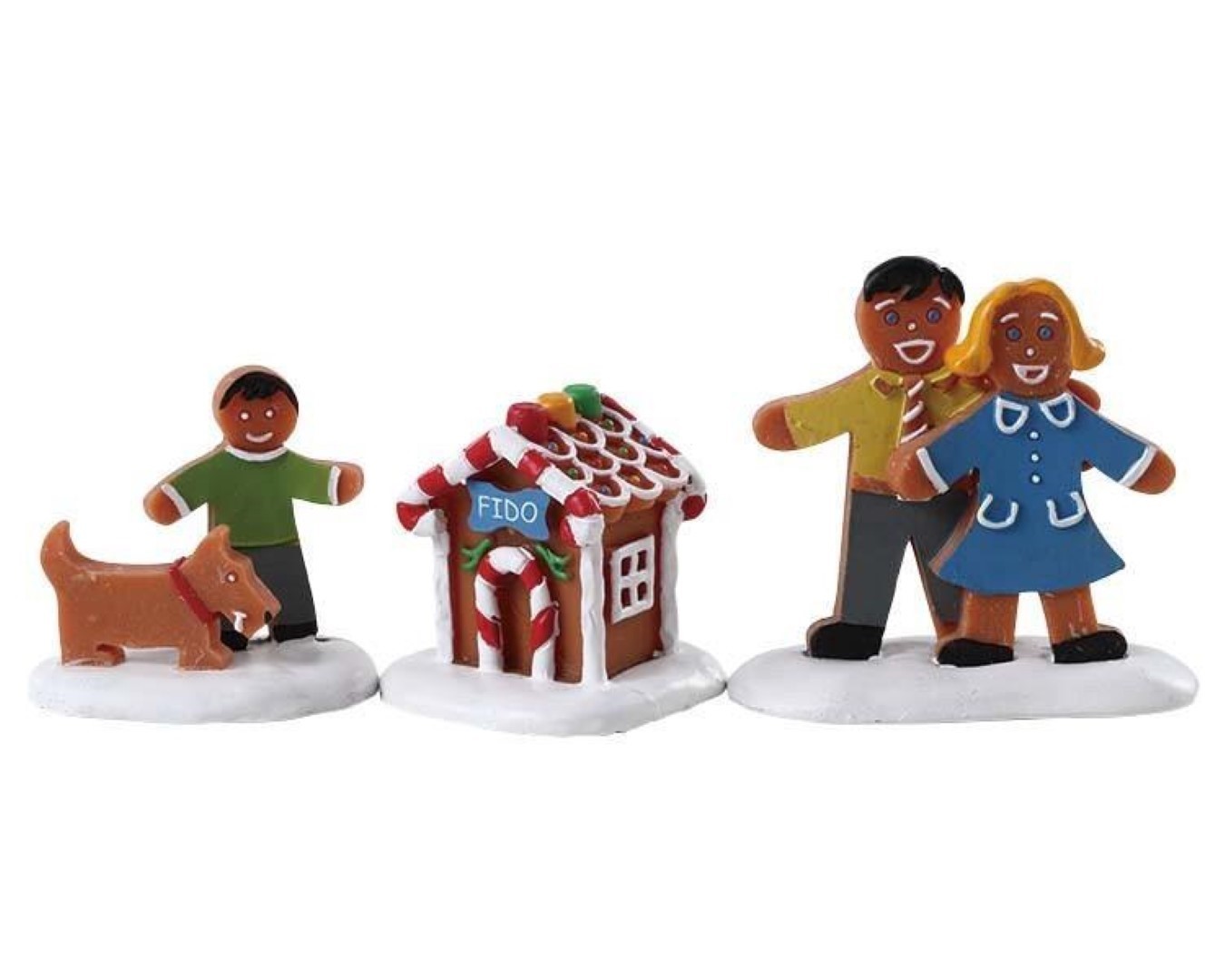 Lemax Kerstfiguur Fido s new house set of 3  -