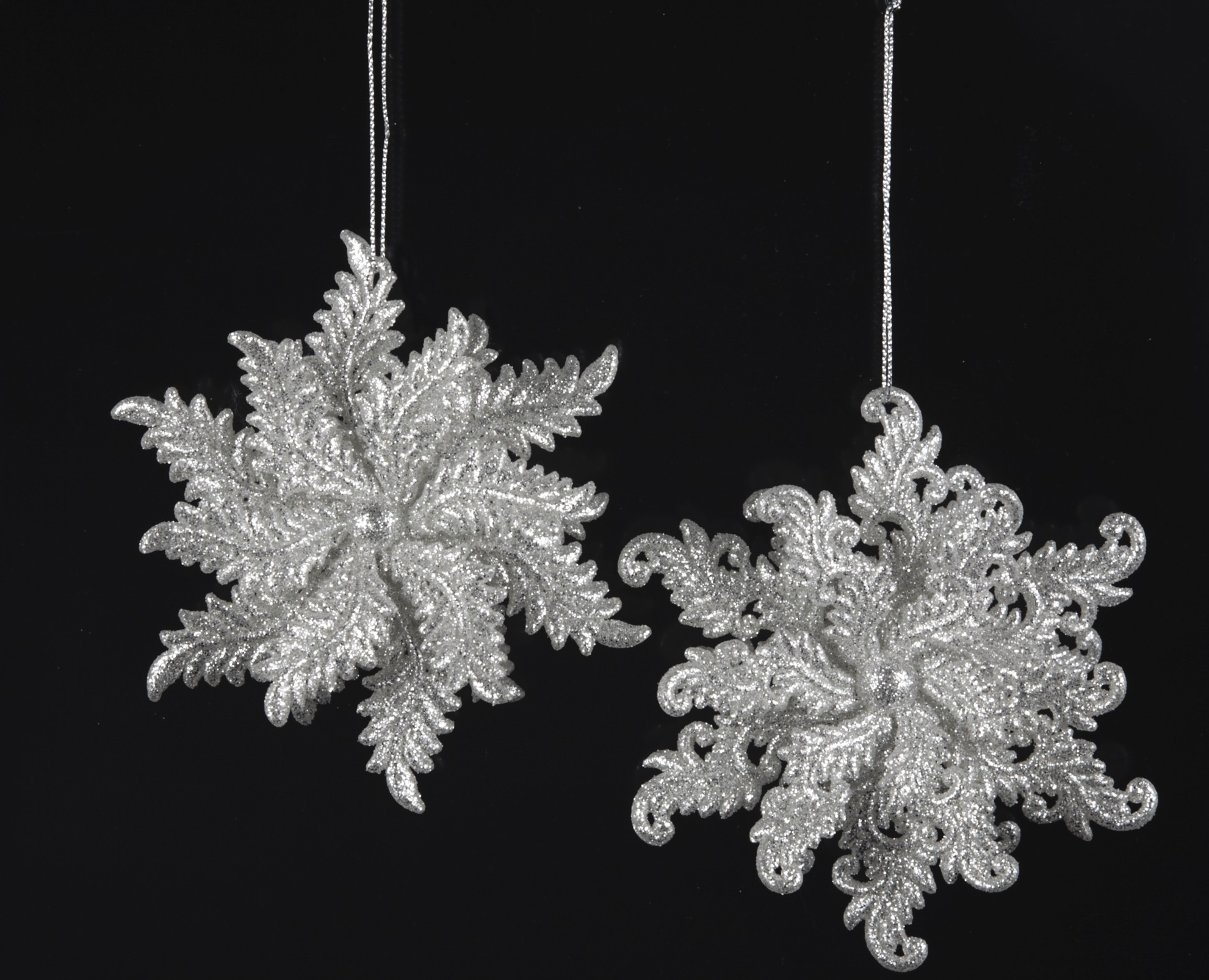 Kurt s adler Snowflake acrylic silver 4.75 inch kerst Kurt S. Adler - 