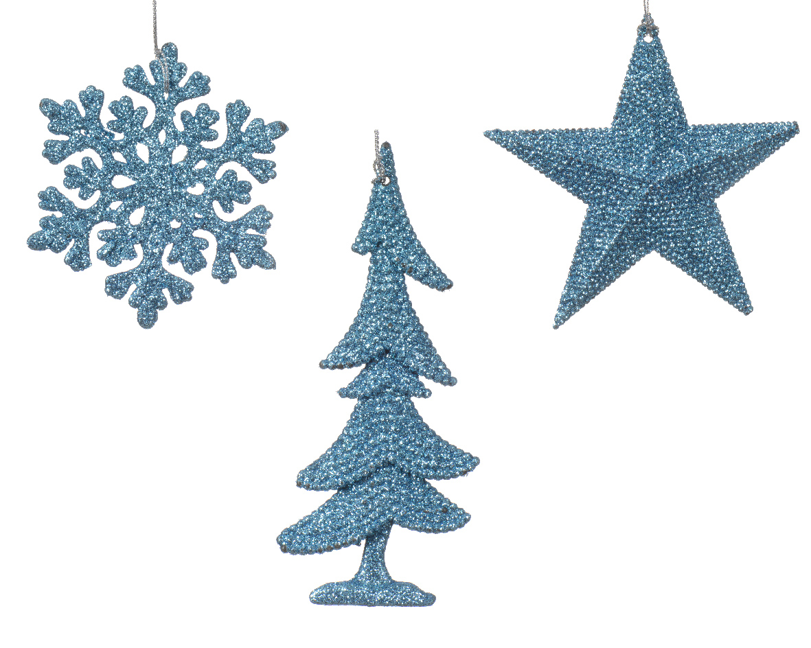 Decoris Hanger plc l0.8b10.5h10.5 cm sblw kerst  - 