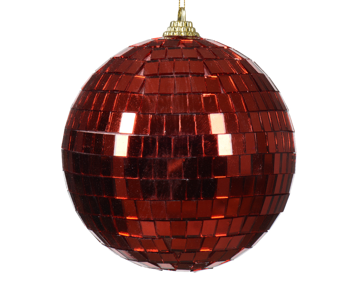 Decoris Kerstballen foam d10l10 cm kerstrood kerst  - 