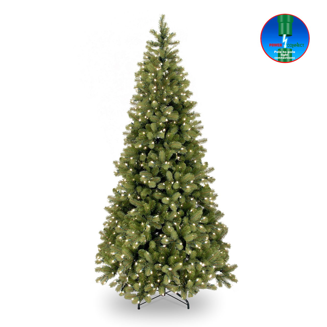 National tree company Poly Bayberry Slim kunstkerstboom Hinged 183 cm met 350 LED Power Connect  - 
