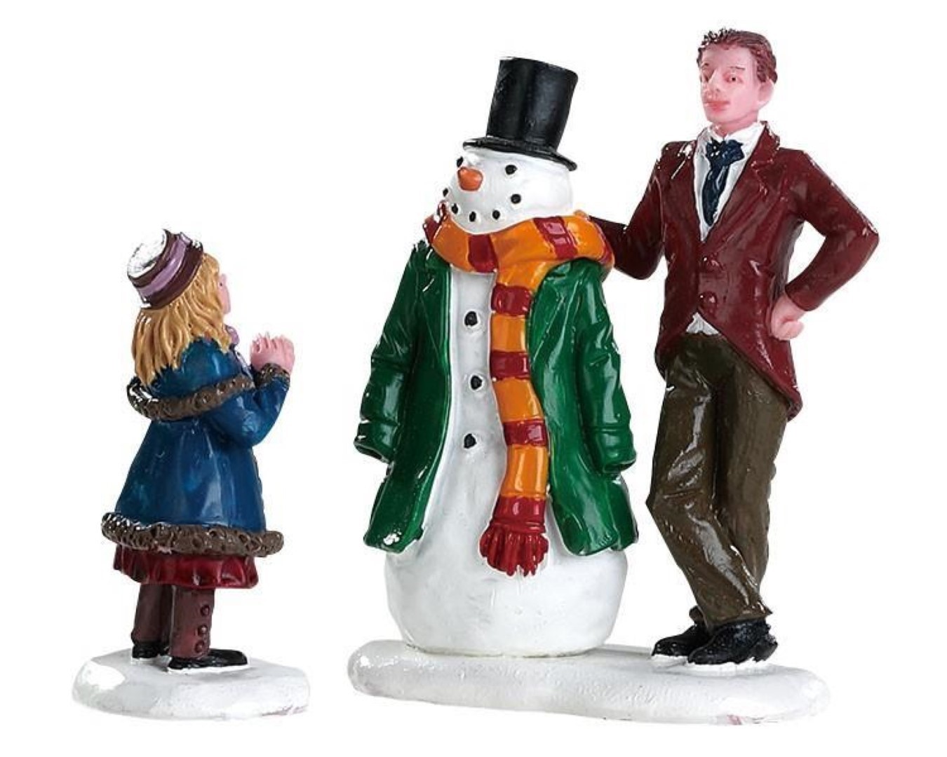 Lemax Kerstfiguur Dad s snowman set of 2  - 
