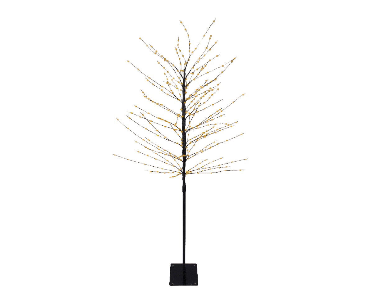 Lumineo Classic warm 360 Micro-LED verlichte boom ijzer zwart H 180 cm  - 