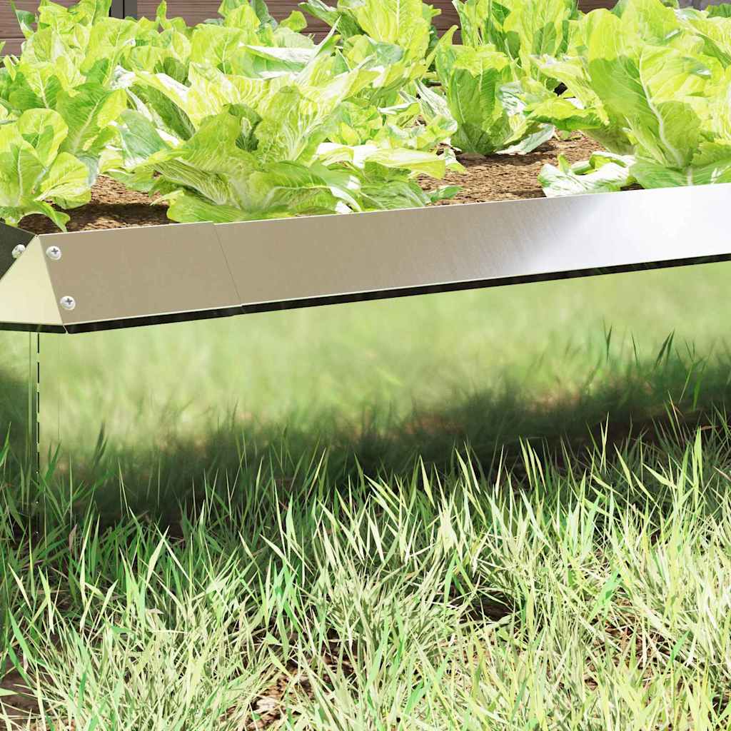 vidaXL Slakkenhekje Zilver 50 x 3,5 x 25 cm Gegalvaniseerd staal