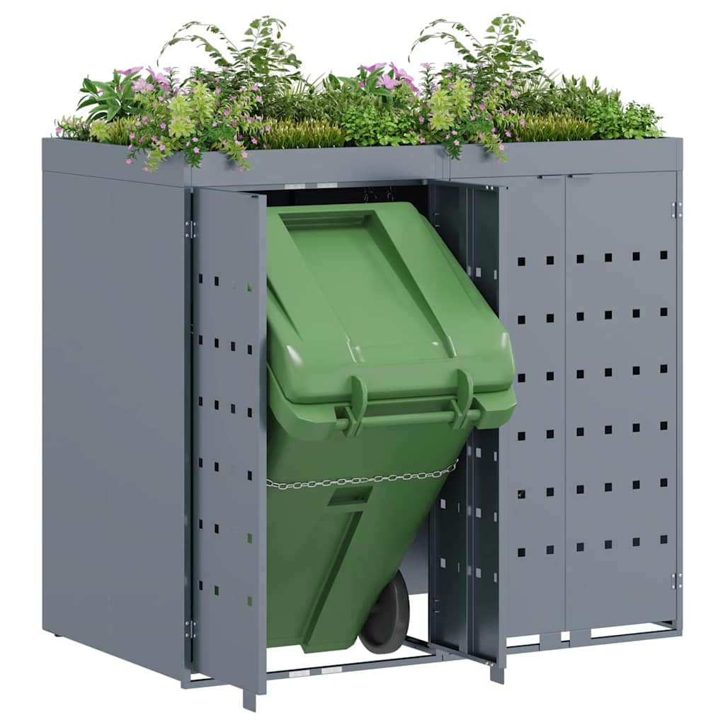 vidaXL Wieltjesbakopslag voor 2 bakken Lichtgrijs