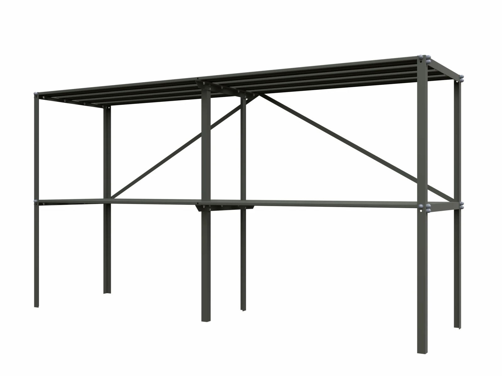 Royal Well kweektafel vrijstaand 165x45x90 cm - groengrijs