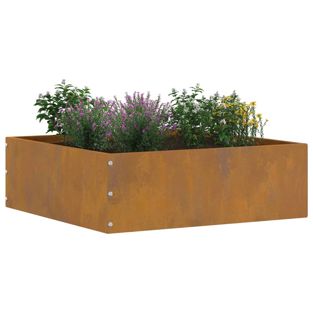vidaXL Tuinrand 6 pcs Roestig 40 x 40 x 13 cm Cortenstaal