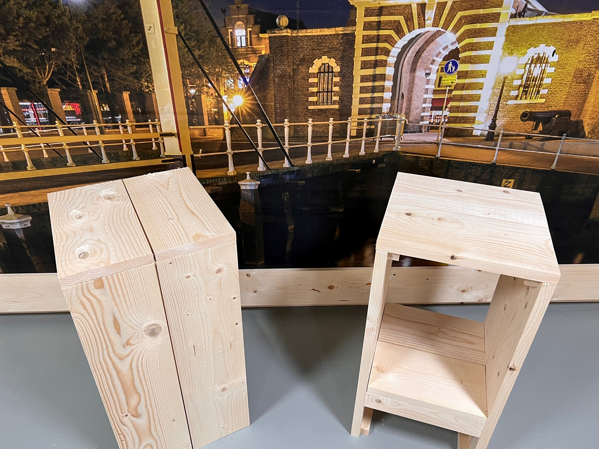 Steigerhouten Meubelen Leiden Steigerhouten Barkruk (2st)