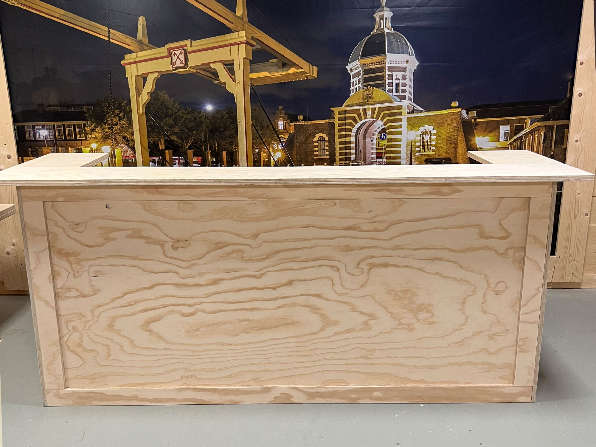 Steigerhouten Meubelen Leiden Bar Leiden - Naturel / balie / toonbank