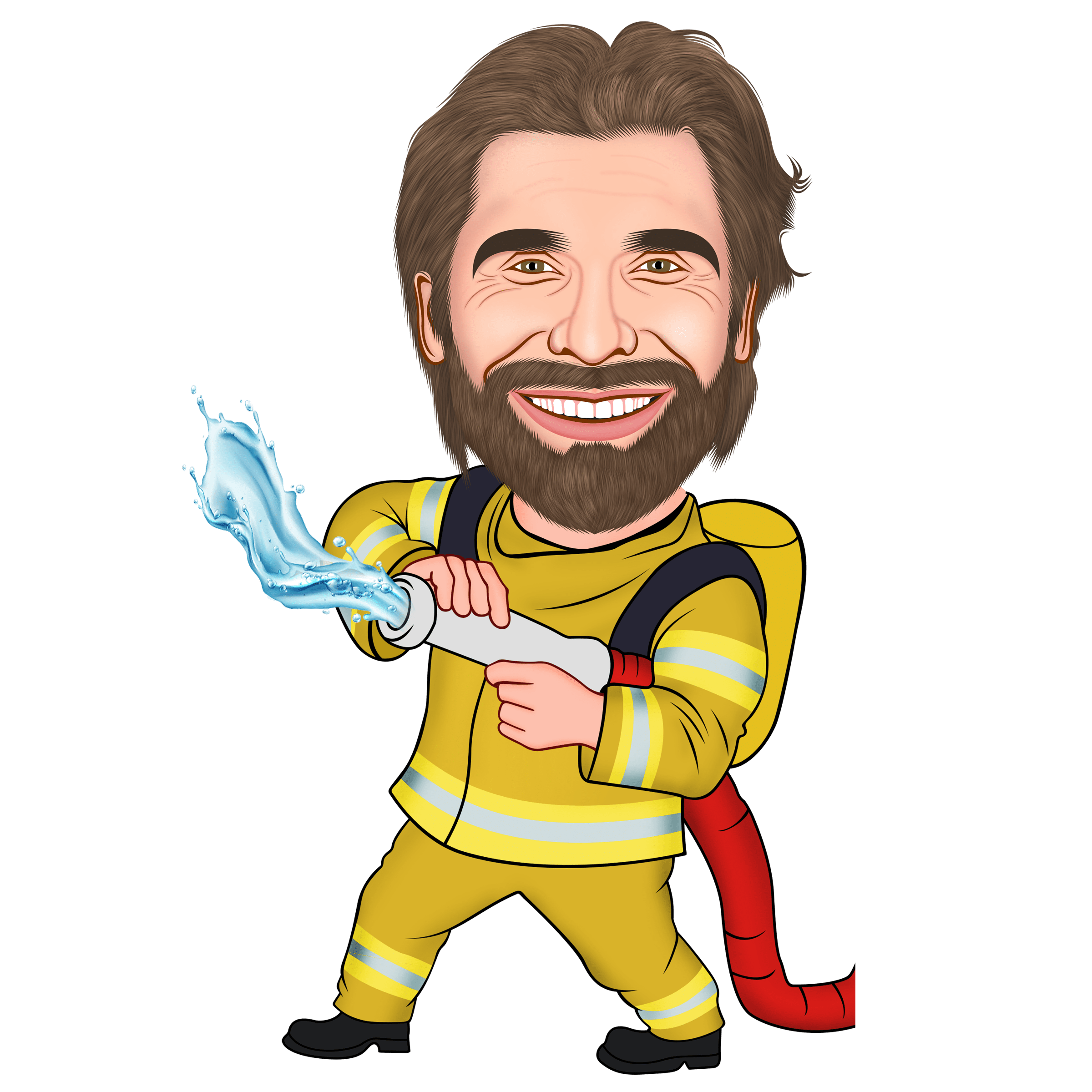 Pillowbuddies Cartoon Kussen - Brandweerman - Pillow Buddies