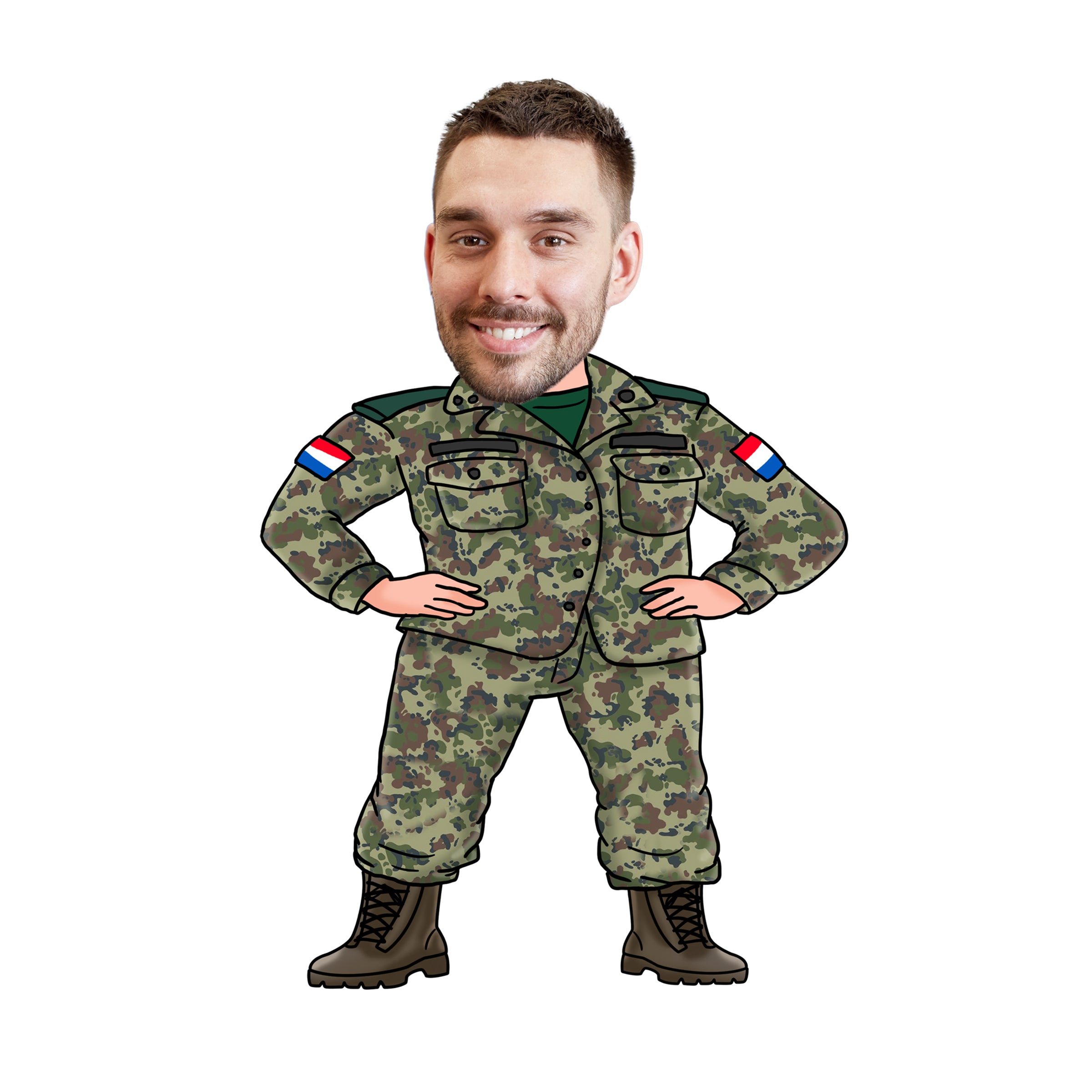 Pillowbuddies Cartoon Kussen - Soldaat - Pillow Buddies