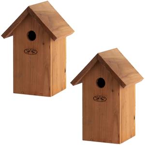 Merkloos 2x Vogelhuisjes/nestkastjes pimpelmees / pimpelmeesjes 25.7 cm -