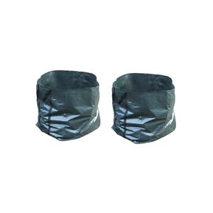 Merkloos 10x Groene vierkante tuinafvalzakken opvouwbaar 227 liter -