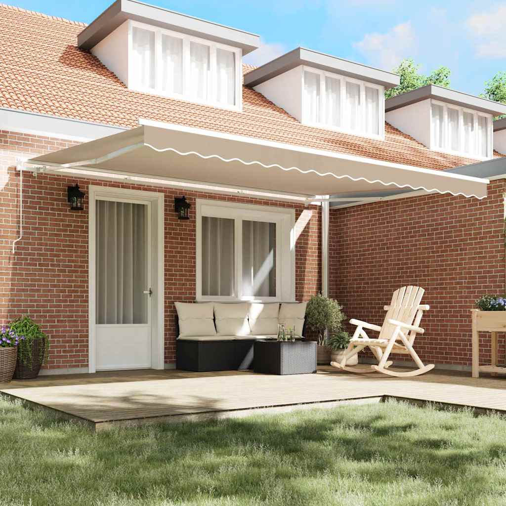 vidaXL Vervangingsdoek voor zonnescherm Beige 450 × 300 cm Canvas