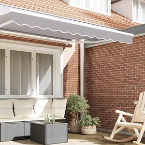 vidaXL Markies Valance Lichtgrijs 2.8 x 0.2 m Canvas