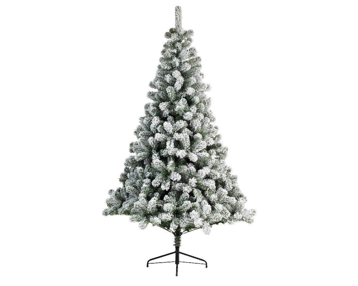 Everlands Kunstkerstboom Imperial pine snowy h240 cm dia 133 cm groen/wit  - 