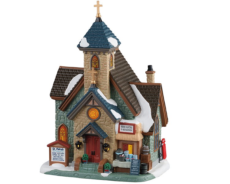 Lemax St. patrick s food pantry & soup kitchen b/o led Kersthuisje  - 