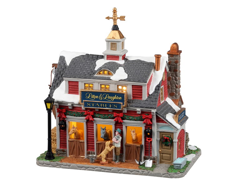 Lemax Litton & Laughton Stables battery operated Led Kerst  - 