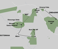 De hoogtepunten van Botswana & Zimbabwe (13 dagen) - Botswana - Maun