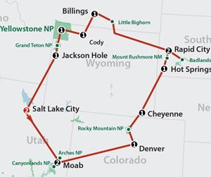 Amerikaplus Old West Adventure (15 dagen) - Amerika - N-Westen+Rockies - Salt Lake City