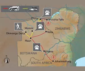Afrikaplus.nl De wildparken van Botswana via Kalahari (17 dagen) - Zuid-Afrika - Zuid-Afrika - Johannesburg