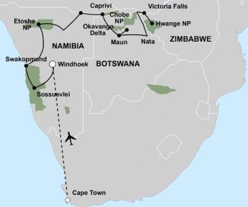Afrikaplus.nl Grote ontdekkingsreis van Kaapstad naar Victoria Falls (26 dagen) - Zuid-Afrika - Zuid-Afrika - Kaapstad