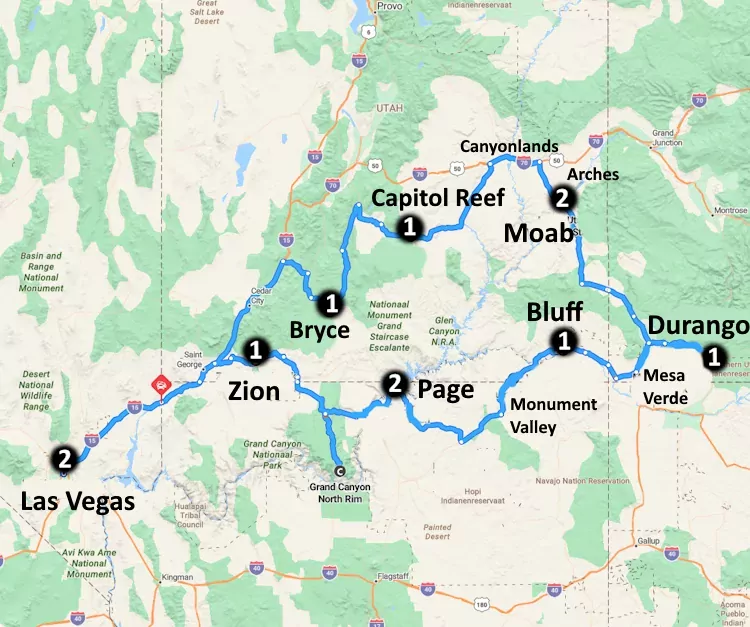 Amerikaplus Grand Circle Experience (13 dagen) - Amerika - Zuidwesten - Las Vegas