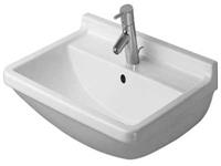 Waschbecken Starck 3 Breite 60cm 1 Hahnloch, weiß 300600000, 300600000 - Duravit