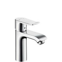 hansgrohe Metris Einhebel-Waschtischmischer, Komfort-Höhe 110mm mit Zugstangen-Ablaufgarnitur, chrom