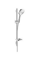 hansgrohe Stangenbrause-Set Raindance Select E 120, Höhe 71.8 cm, 3 Strahlart(en), Brauseset 3jet mit Brausestange 65 cm und Seifenschale Chrom